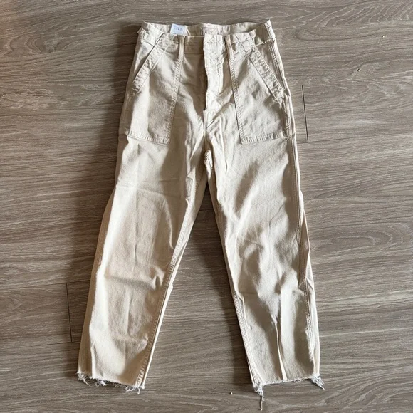 Mother Denim The Patch Pocket Private Ankle Jeans size 25 in Khaki Stretchy - Picture 4 of 12